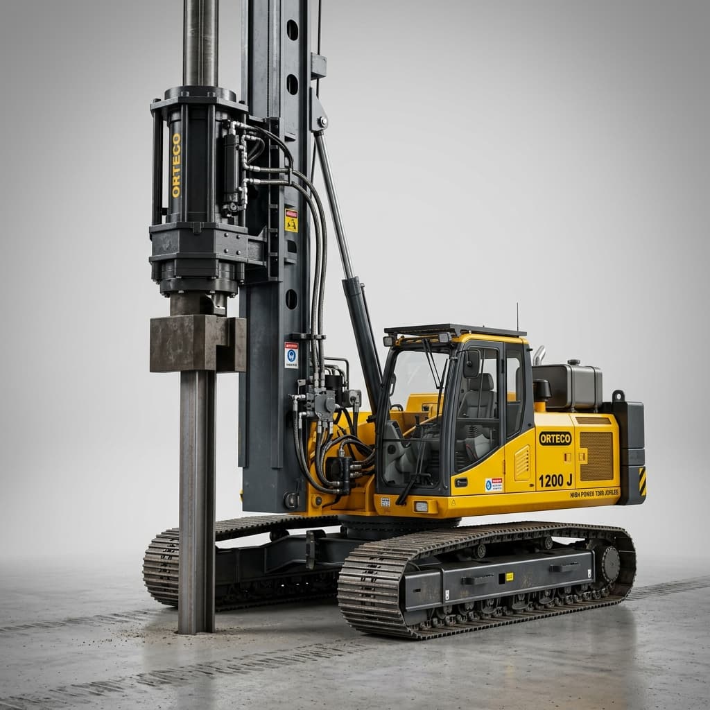 Orteco 1200 J Paletli Kazık Çakma Makinesi
